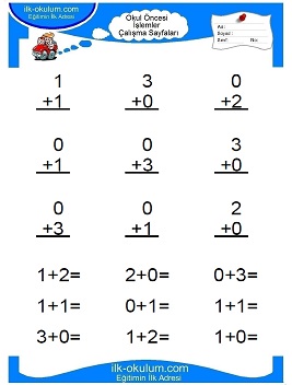 Çocuklar İçin toplam işlemi yaprak testleri 